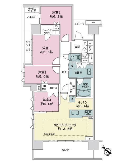 4LDK Apartment for Sale in Proud City Kanazawa, 6min from Station - Thumbnail 2