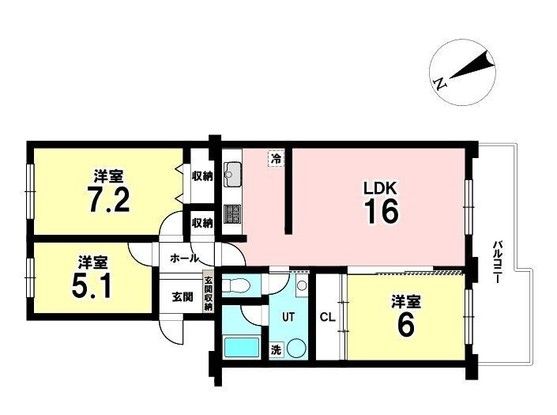 Renovated 2SLDK Apartment in Asabu, Sapporo - 75.35m² - Thumbnail 2