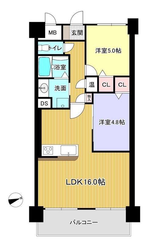 2LDK Used Apartment for Sale in Naka-ku, Hiroshima City - Thumbnail 2