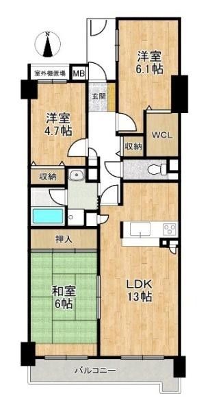 3SLDK Apartment for Sale in Sangō, Nara – 72.25 sqm - Thumbnail 2