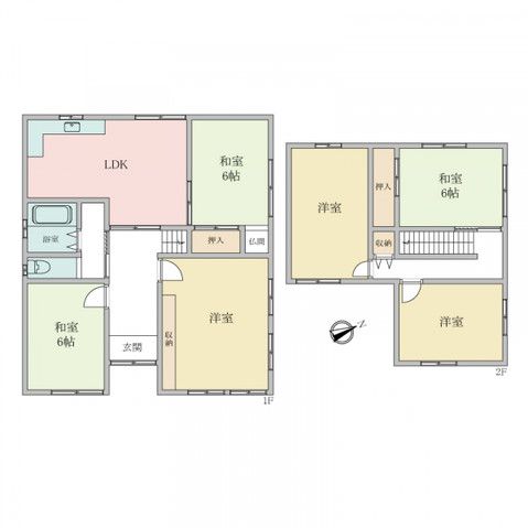 Used House in Shinoharadai, Nada-ku, Kobe - 6LDK - Thumbnail 2