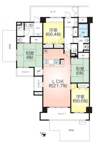 Spacious 4LDK Apartment Near Seishin-Minami Station, Kobe - Thumbnail 3
