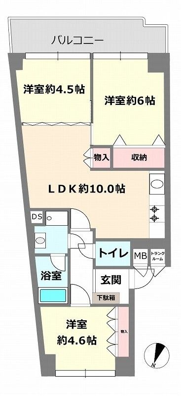 シーアイハイツ南千里 中古マンション 3LDK 60.46㎡ 大阪府吹田市 - Thumbnail 2