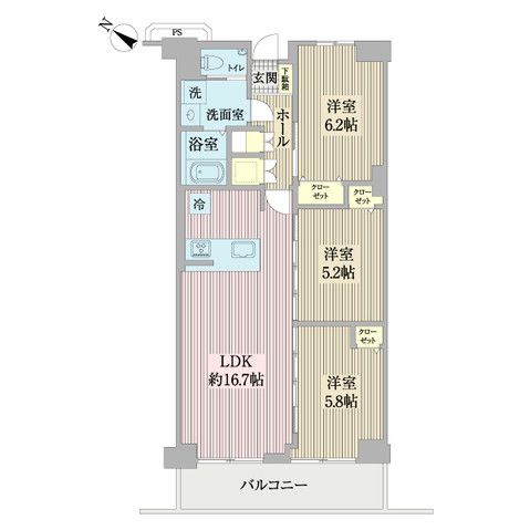 3LDK Apartment for Sale in Ichikawa, Chiba - 71.61 sqm - Thumbnail 2