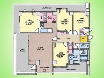 4LDK Apartment for Sale in Atsugi, Kanagawa - 106.66 sqm - Thumbnail 3