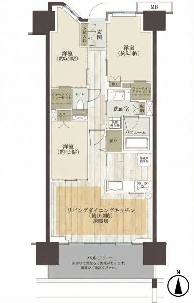 3SLDK Apartment for Sale in Mito City, Ibaraki Prefecture - Thumbnail 2