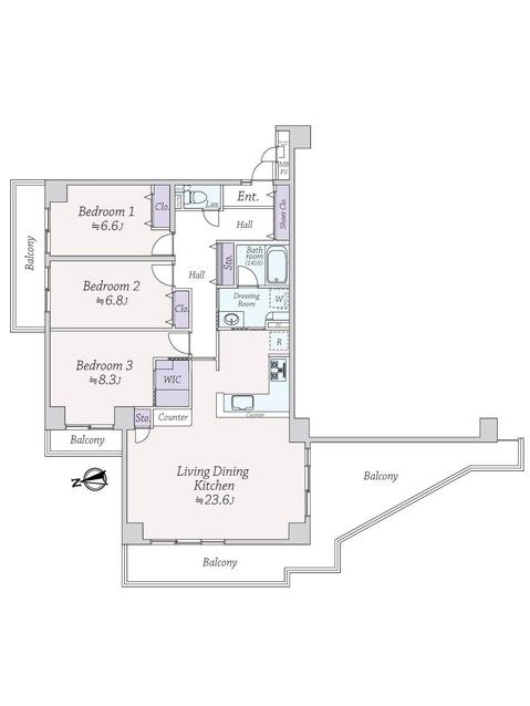 Renovated 3LDK Apartment in Nishinomiya, Hyogo for Sale - Thumbnail 2