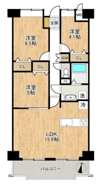 3LDK Apartment for Sale in Sakurai, Nara – 69.55m² - Thumbnail 2