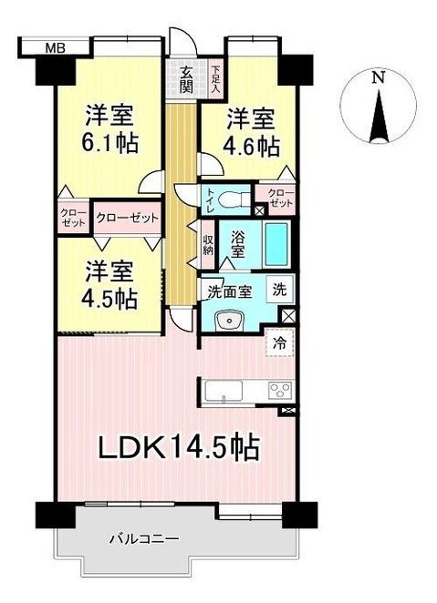 Renovated 3LDK Apartment in Sendai Taihaku-ku 70.76m² - Thumbnail 2