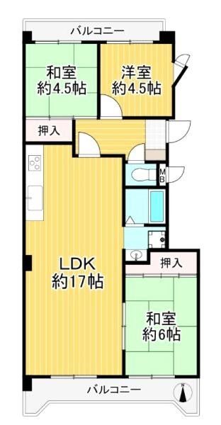 3LDK Apartment Near Hara Station, Nagoya, 67.42 sqm - Thumbnail 3