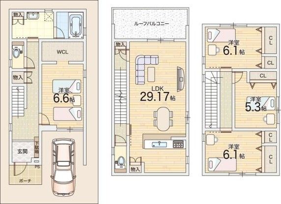 4LDK Detached House for Sale in Higashisumiyoshi, Osaka - Thumbnail 3