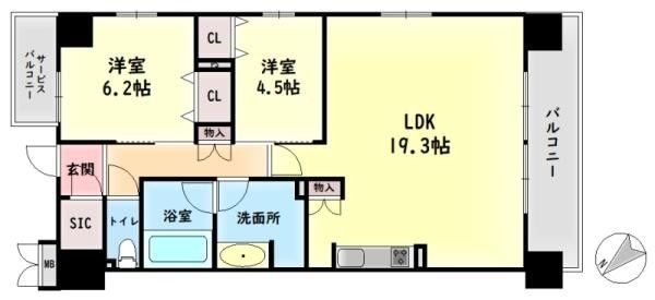 Grand Palace Izumiotsu Shinonome 2LDK Condo for Sale - Thumbnail 2