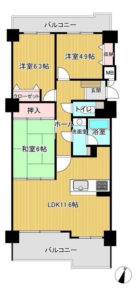 3LDK Apartment for Sale in Kuwana, Mie - Dia Palace Kyuka Park - Thumbnail 2