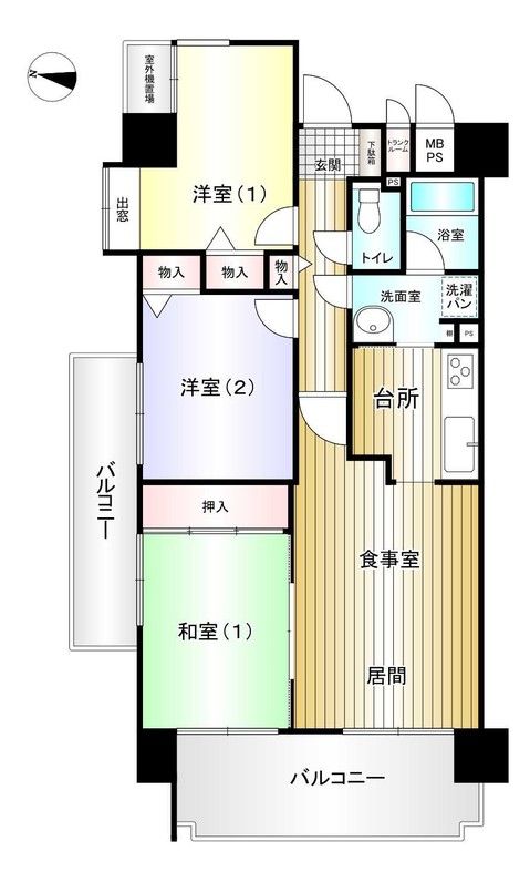 3LDK Apartment in Higashi-ku, Hiroshima - 73.35 sqm - Thumbnail 3