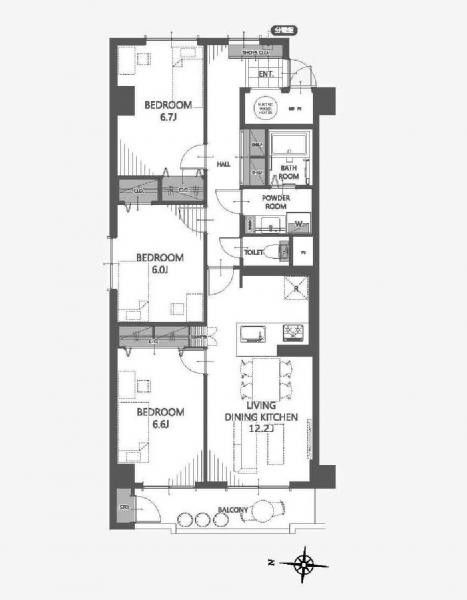 Renovated 3LDK Apartment Near Sumikawa Station, Sapporo - Thumbnail 2