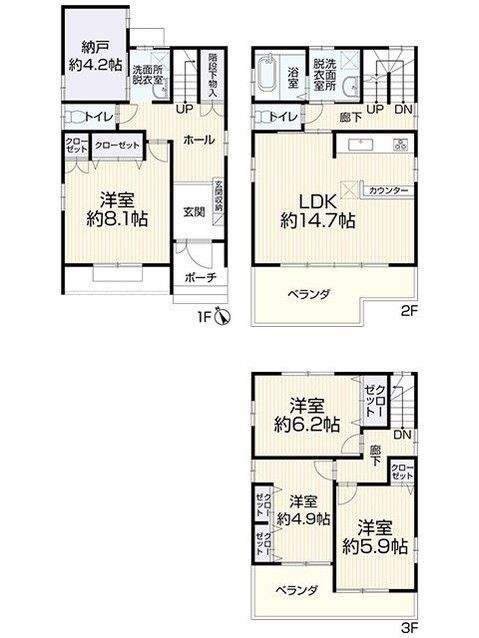 4SLDK Resale House in Nakagawa-ku, Nagoya, 118.28m2 - Thumbnail 2