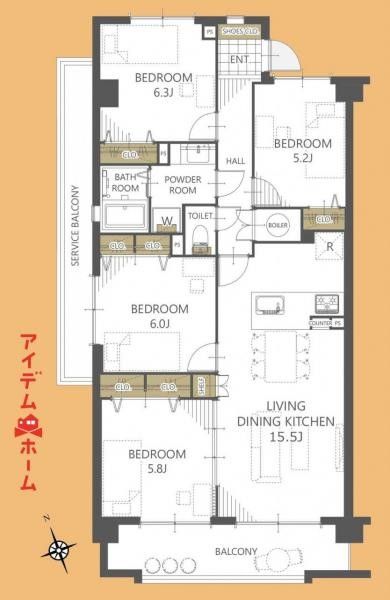 4LDK Apartment for Sale in Hamamatsu, Shizuoka - 84.65 sqm - Thumbnail 2