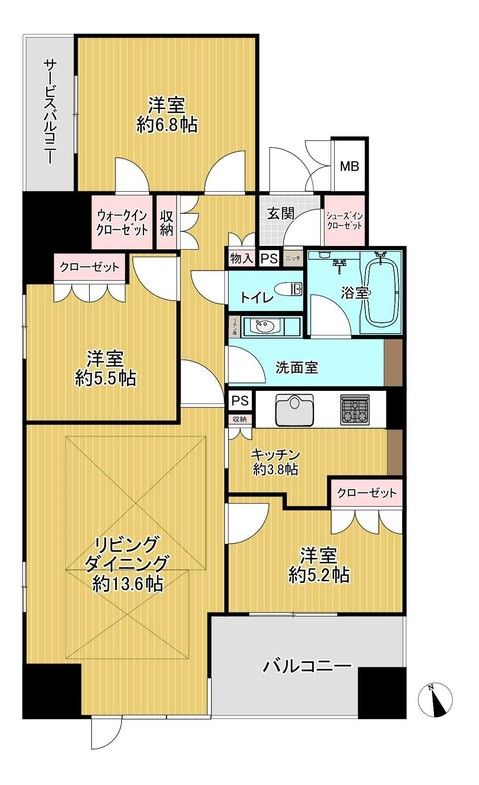3LDK Apartment for Sale in Shinsaibashi, Osaka - Thumbnail 2