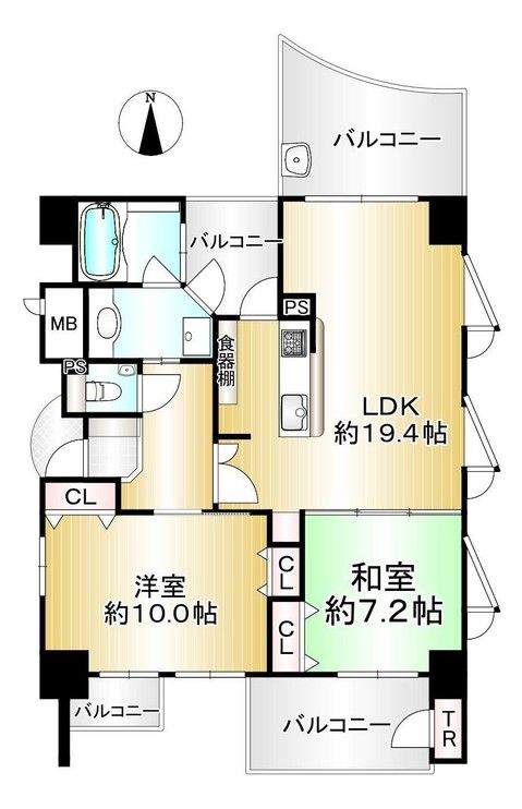 2LDK Apartment for Sale in Kashiba, Nara - 79.98 sqm - Thumbnail 2