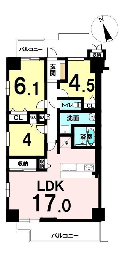 3LDK Apartment for Sale Near JR Kuragano Station in Takasaki, Gunma - Thumbnail 2