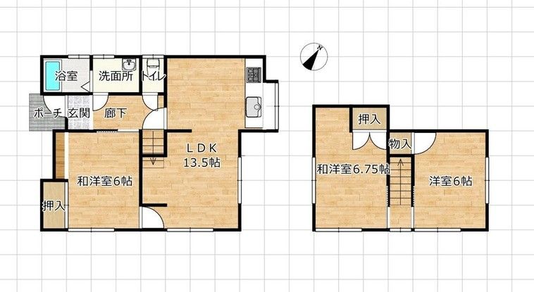 3LDK Detached House for Sale in Morioka, Iwate - 72.45 sqm - Thumbnail 2