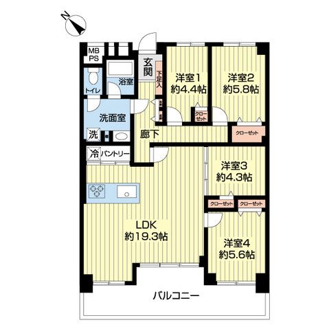 4LDK Apartment for Sale in Funabashi, Chiba - 90 sqm - Main Image
