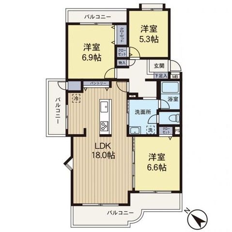 3LDK Apartment for Sale in Aoba-ku, Yokohama - 83.23 sqm - Image 1
