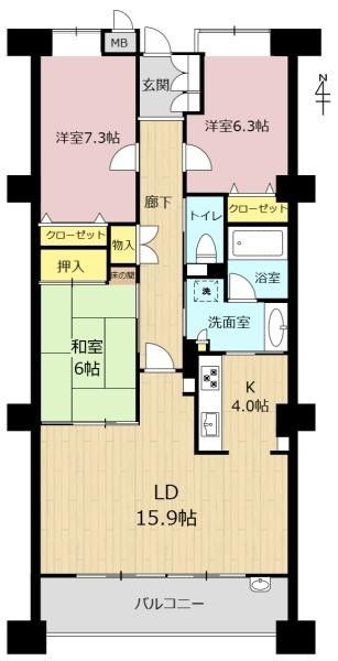 3LDK Apartment for Sale in Ogaki City, Gifu Prefecture - Thumbnail 3