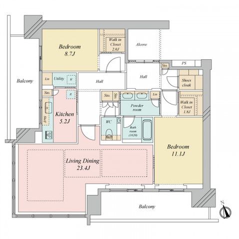 Gran Green Osaka The North Residence 2LDK Apartment for Sale - Thumbnail 2