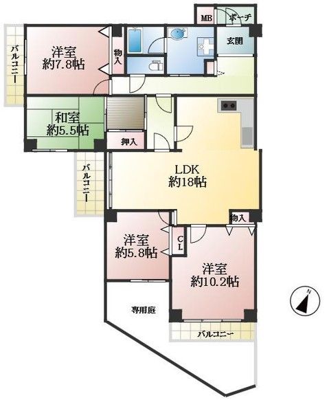 Renovated 4LDK Apartment in Higashinada-ku, Kobe - Main Image