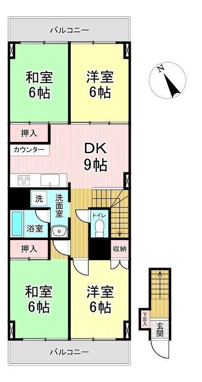 4LDK Apartment with River View in Sendai's Hachihonmatsu Mansion - Thumbnail 2