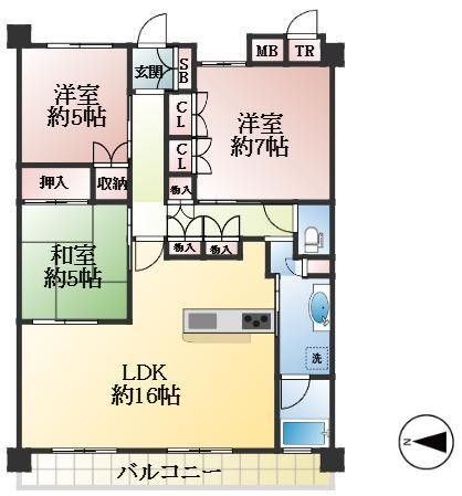3LDK Apartment for Sale in Kobe, Higashinada Ward - Main Image