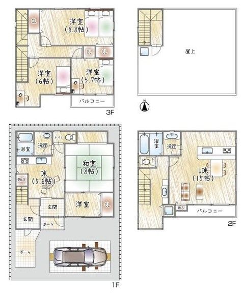 Renovated 3LDK House for Two Families in Osaka Tsurumi - Thumbnail 2
