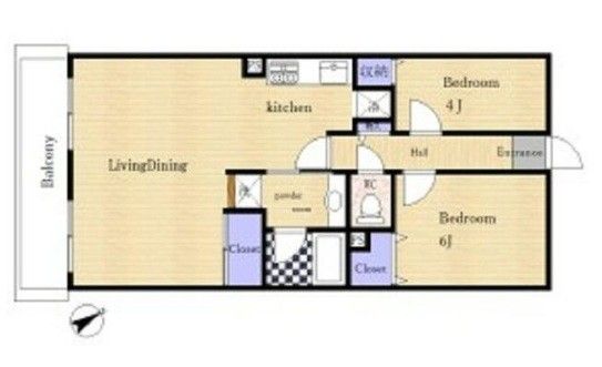 2LDK Apartment for Sale in Kasukabe, Saitama - 63m² - Thumbnail 2