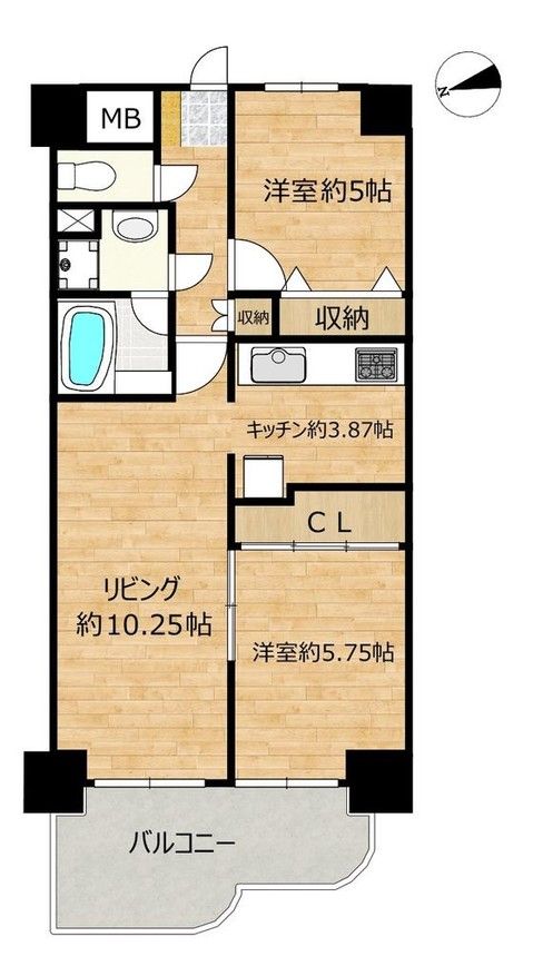 Renovated 2LDK Apartment in Sendai's Miyagino Ward - Thumbnail 2