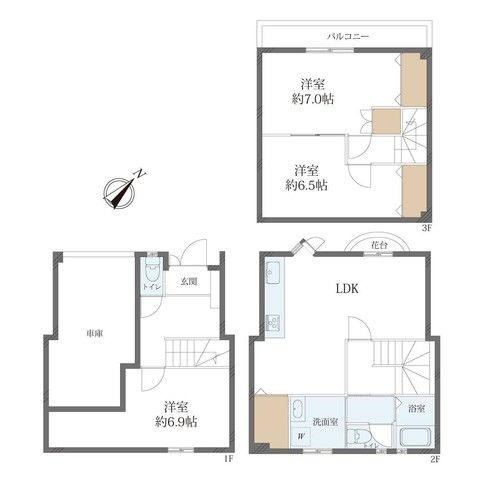 3LDK House for Sale in Nishinomiya, Hyogo - Thumbnail 2