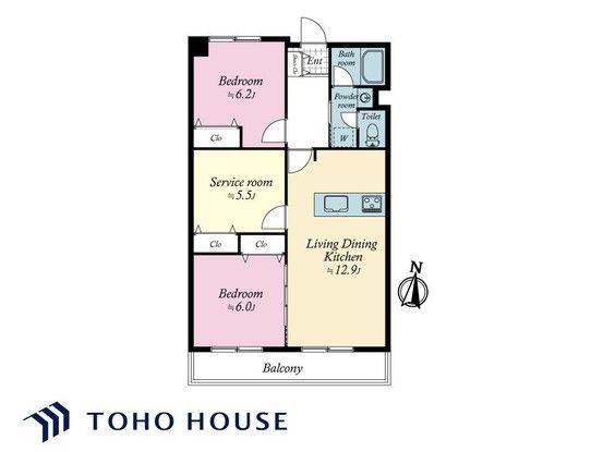 2SLDK Apartment in Adachi Ward Near Kitayazawa Station - Thumbnail 2