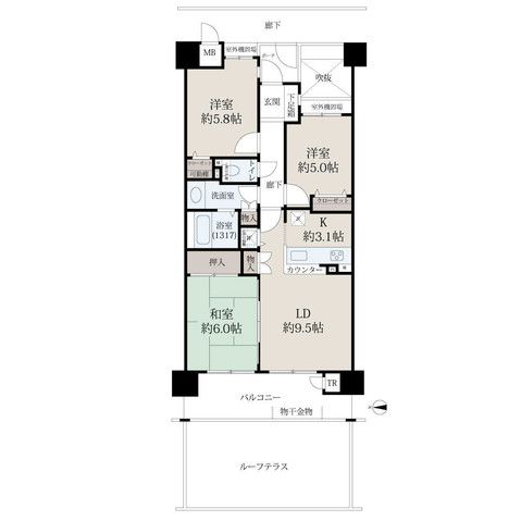 3LDK Apartment for Sale Near Yamato-Yagi Station, Kashihara - Thumbnail 2