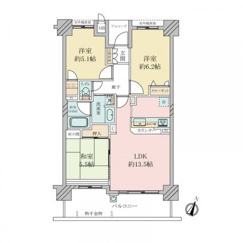 3LDK Apartment for Sale in Kobe - Presance Kobe Wadamisaki - Thumbnail 2