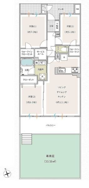 3LDK Apartment for Sale in Asahi Ward, Yokohama - 75.71 sqm - Thumbnail 3