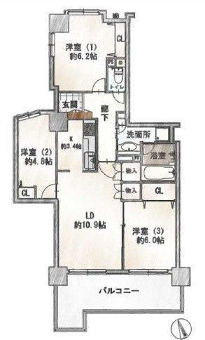 3LDK Apartment for Sale in Tokorozawa, Saitama - Thumbnail 3