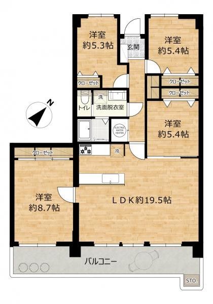 4LDK Apartment for Sale in Niigata's Higashi Ward | 91.05 sqm - Thumbnail 2