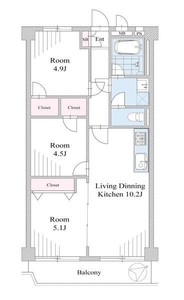 3LDK Apartment for Sale in Tama-ku, Kawasaki - Thumbnail 3