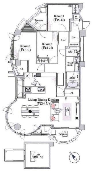 3LDK Apartment for Sale in Okazaki, Aichi - 108.61 sqm - Thumbnail 2
