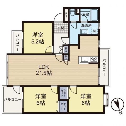 3LDK Apartment for Sale in Azamino, Yokohama - Image 1