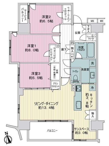 Leven Morioka Chuo-dori THE BIRTH 3LDK Apartment for Sale - Thumbnail 2