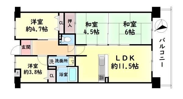 4LDK Condo for Sale in Kaizuka, Osaka - 9 Min Walk to Station - Thumbnail 2