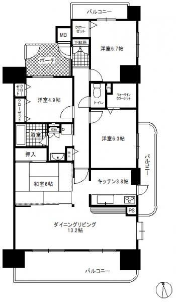 4LDK Apartment for Sale in Hamamatsu, Shizuoka - Thumbnail 3