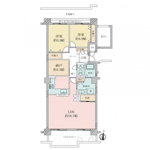 2SLDK Apartment for Sale in Ashiya, Hyogo - 81.92 sqm - Thumbnail 4