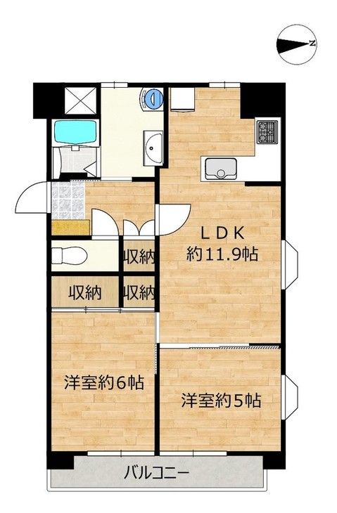 Renovated 2LDK Apartment in Sendai Miyagino Ward - Thumbnail 2